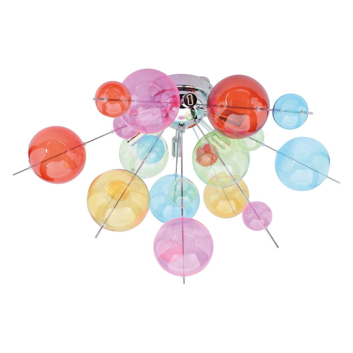 Näve Leuchten Deckenleuchte bunt Metall Glas B/H/T/D: ca. 57x38x57x57 cm G9 6 Brennstellen