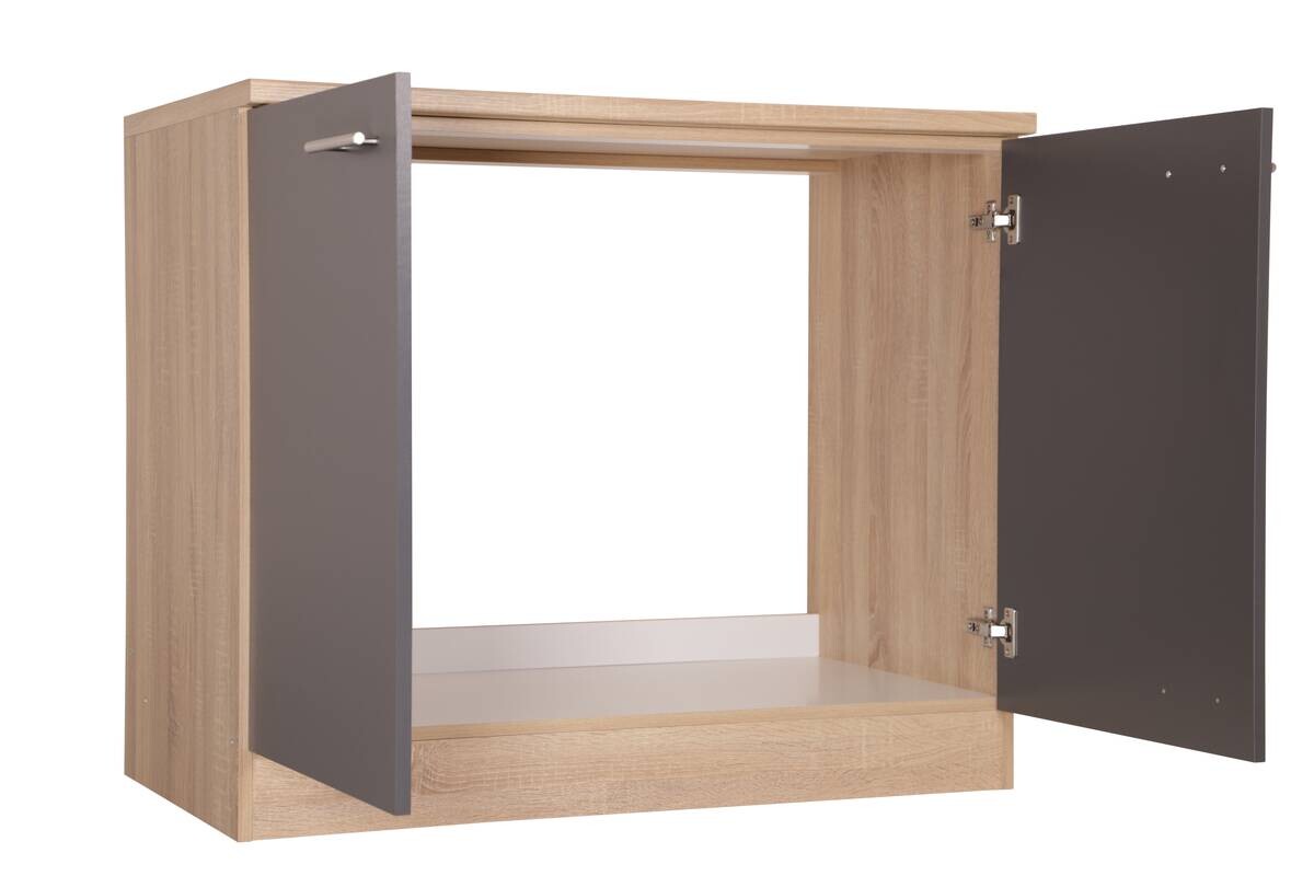 Spülenunterschrank Merle grau B/H/T: ca. 100x85x60 cm