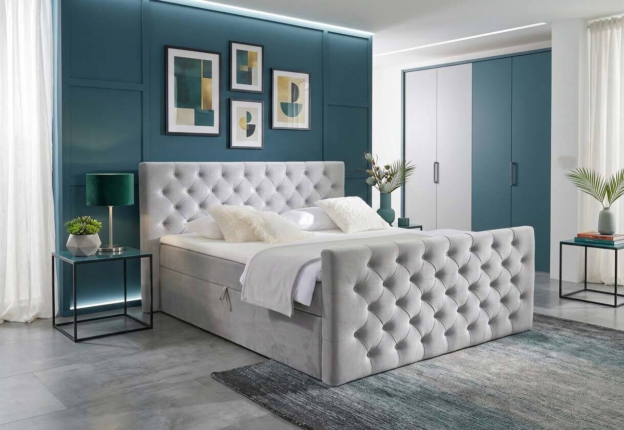 Boxbett Glow grau Liegefläche B/L: ca. 160x200 cm