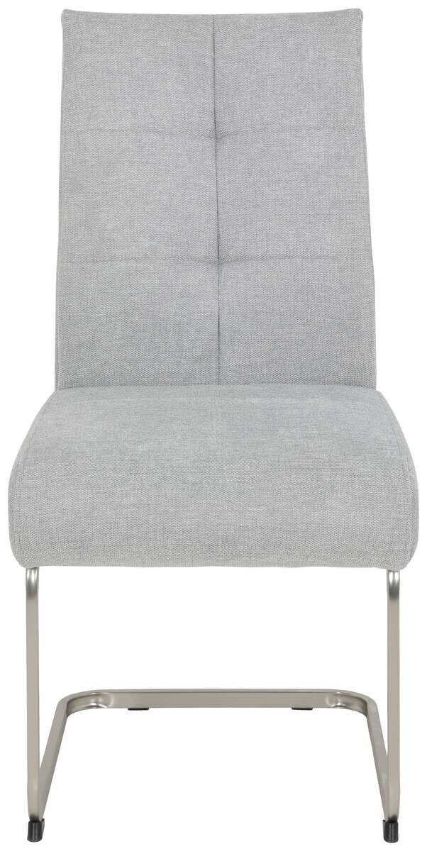 Schwingstuhl Ines, 2er-Set grau Edelstahloptik Metall Microfaser B/H/T: ca. 50x99x66 cm