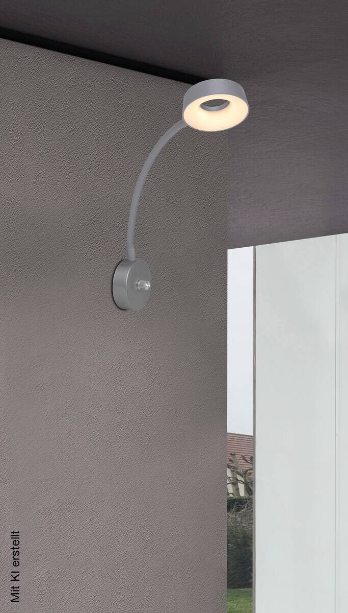 GLOBO LED-Wandleuchte Lehovo silber Kunststoff Metall B/H: ca. 26x45,5 cm