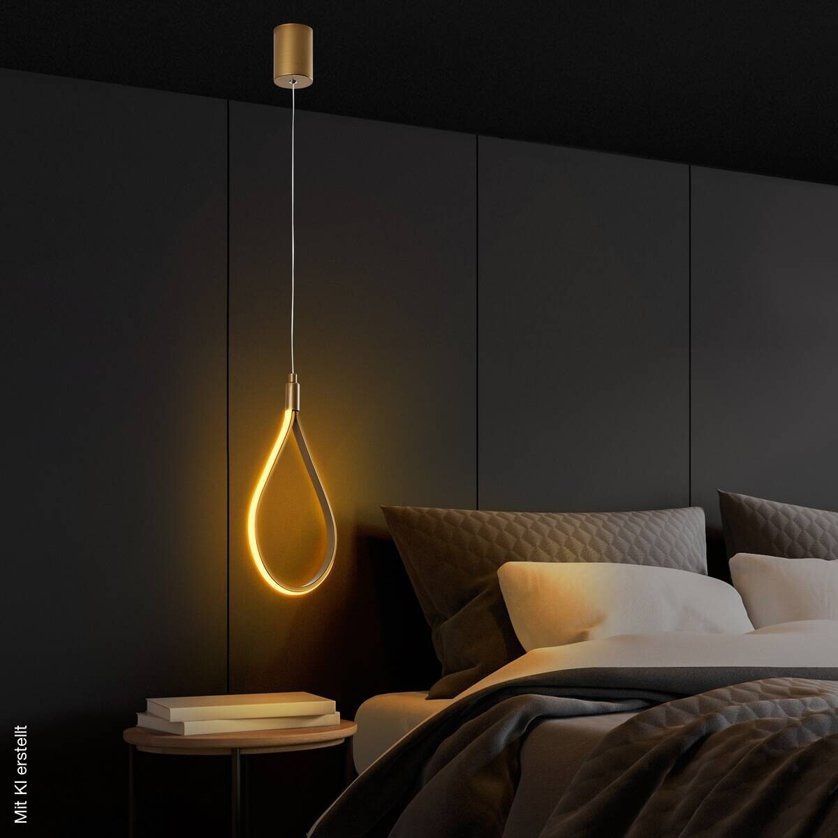 Opviq LED-Pendelleuchte gold B/H/T: ca. 23x100x10 cm