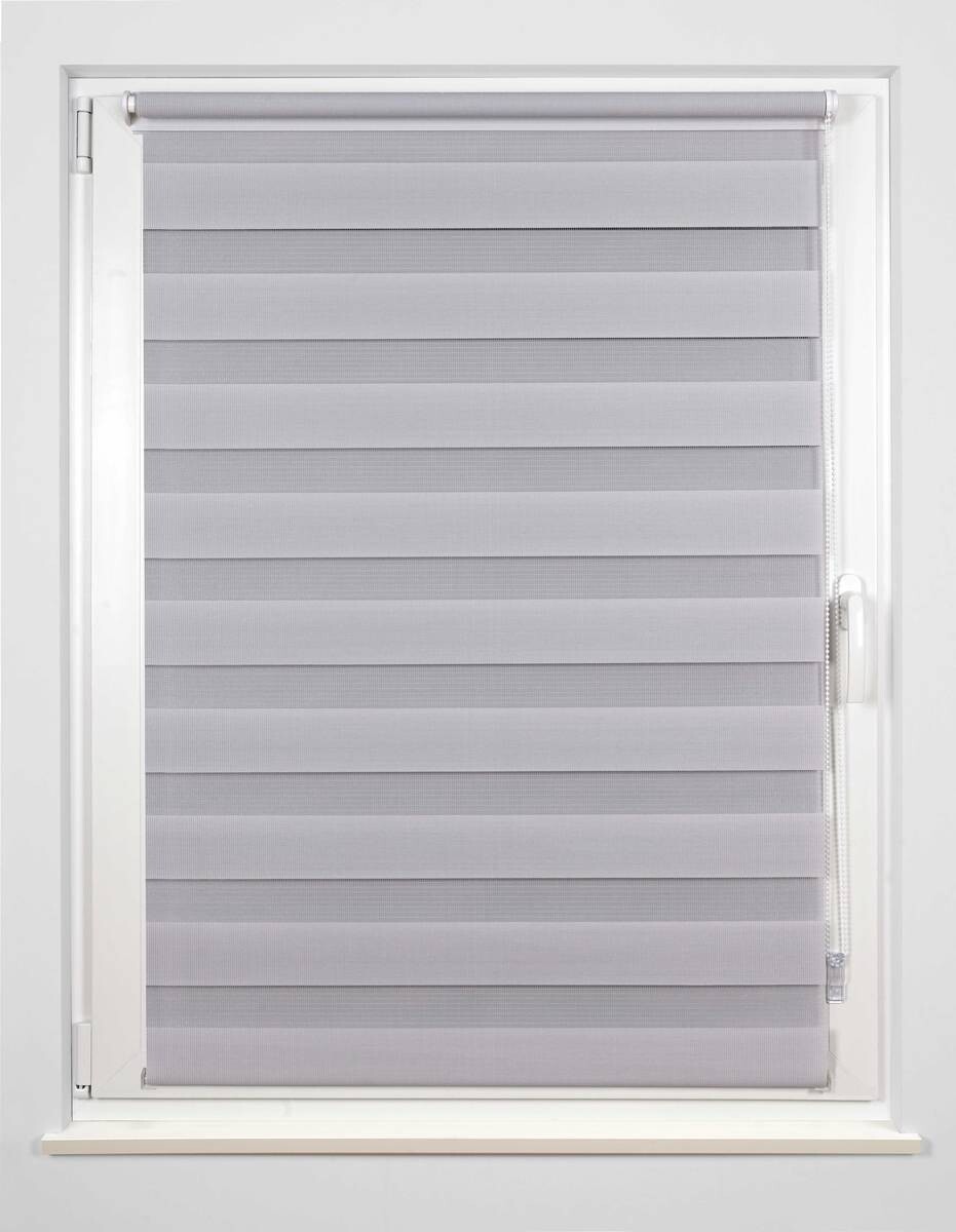 Doppelrollo Just grau B/L: ca. 80x160 cm