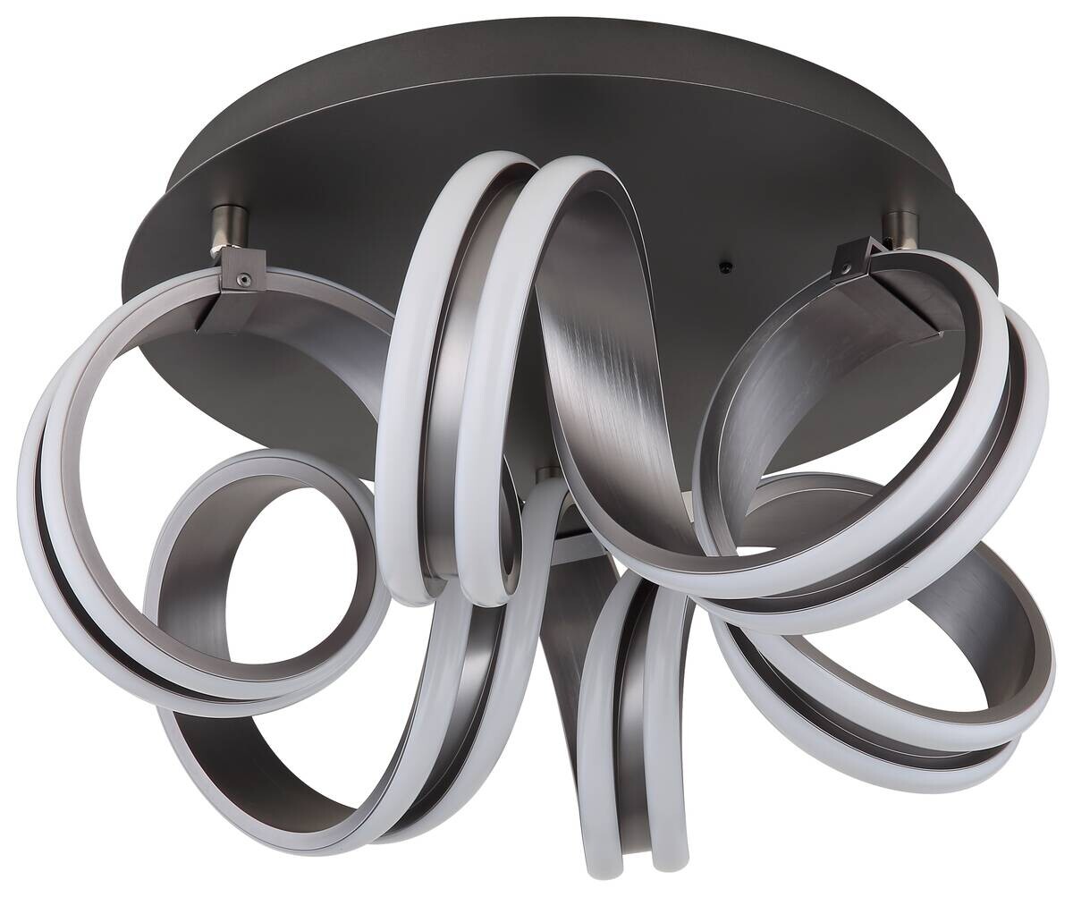 GLOBO Deckenleuchte dunkelgrau Opal Metall Aluminium H/D: ca. 25x46 cm 1 Brennstellen