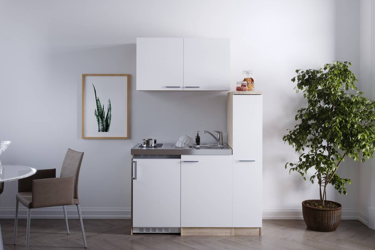 Respekta Miniküche 130 weiß matt B/H/T: ca. 130x200x60 cm