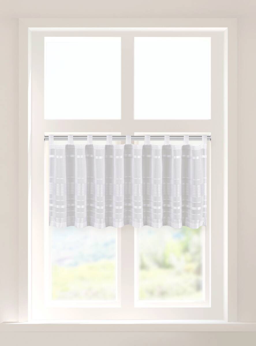 Scheibengardine Ellen weiß B/L: ca. 150x50 cm
