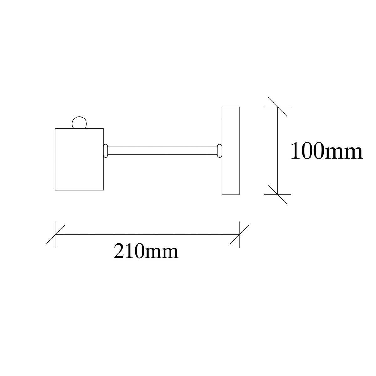 Opviq Wandleuchte schwarz Metall B/H/L: ca. 21x8x6 cm E27 1 Brennstellen