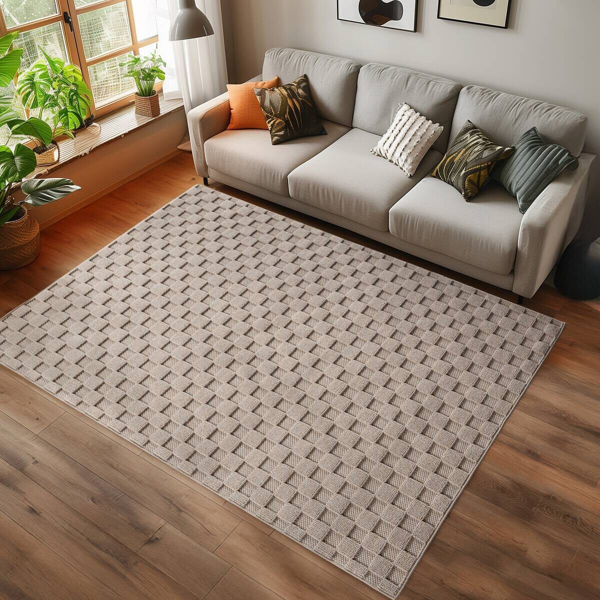 Ayyildiz Kurzflorteppich HELIX beige B/H/L: ca. 280x0,7x370 cm