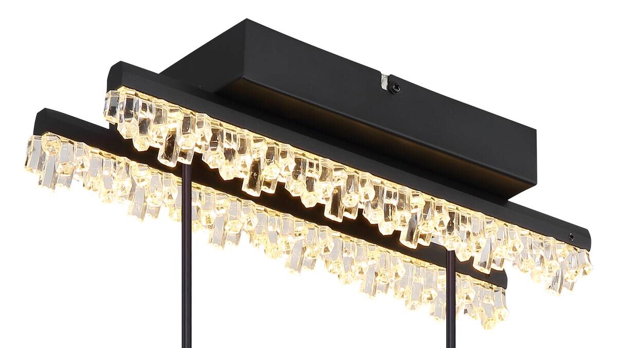 GLOBO Deckenventilator schwarz Aluminium Metall B/H/L: ca. 9x122x14 cm