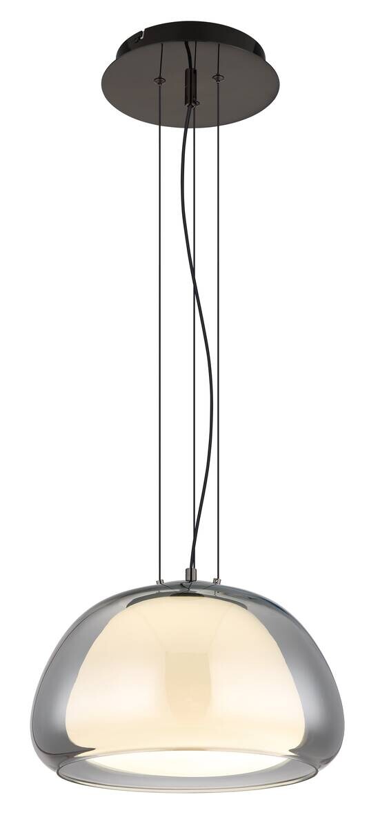 GLOBO LED-Pendelleuchte schwarz Rauch Glas Metall H/D: ca. 120x38 cm 1.0 Brennstellen