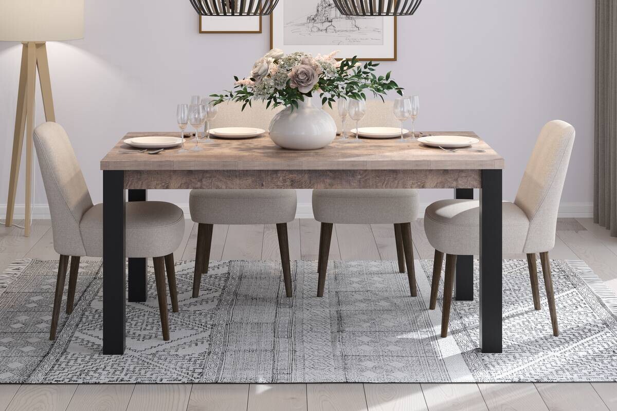 Tisch Emile Eiche Tabak Nachbildung B/H/T: ca. 160x77x90 cm