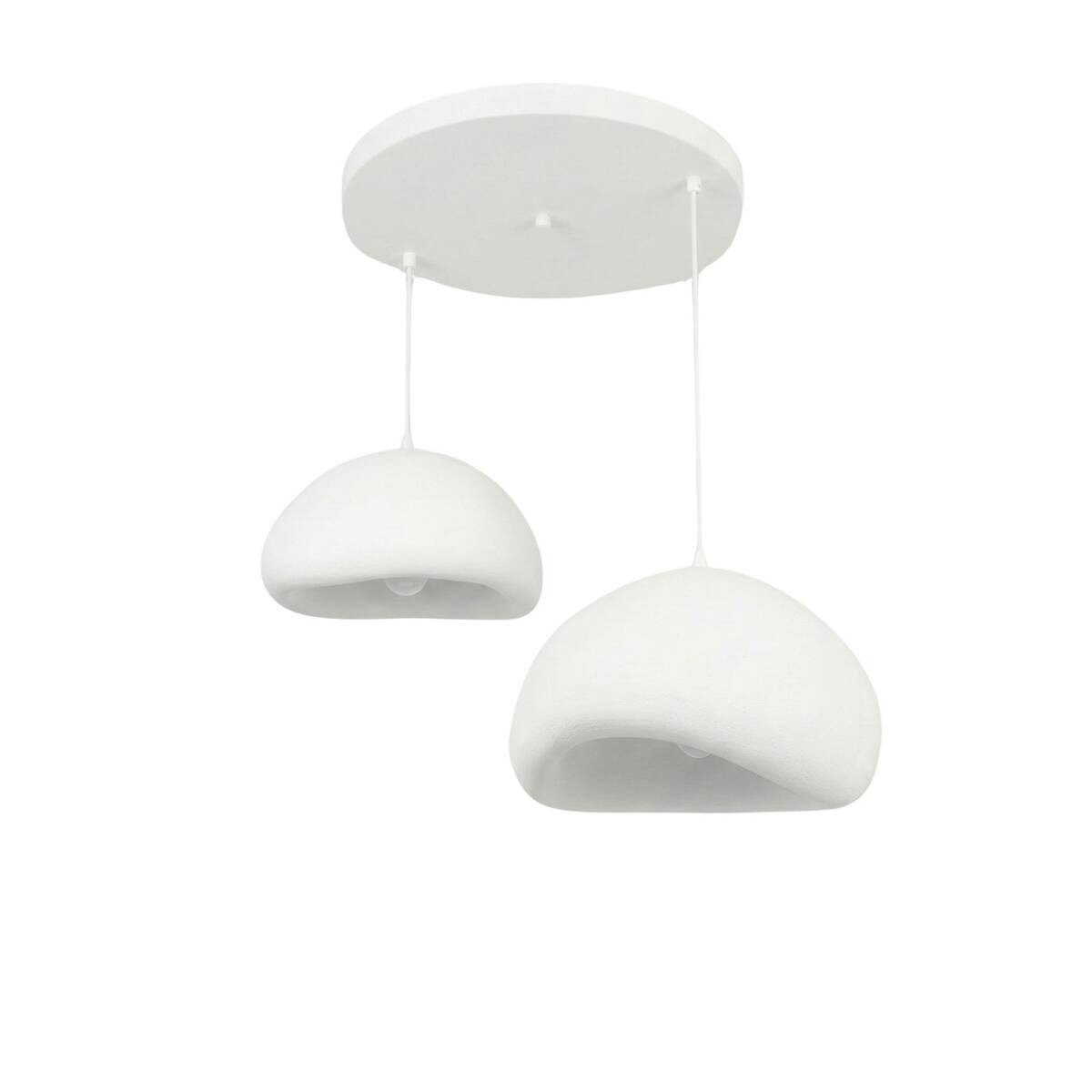 Opviq Pendelleuchte weiß B/H/T: ca. 89x116x89 cm E27 2 Brennstellen