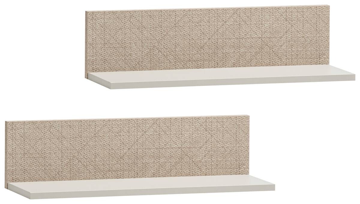 Regal Edno, 2er-Set creme Eiche Nachbildung B/H/T: ca. 60x15,7x17,3 cm