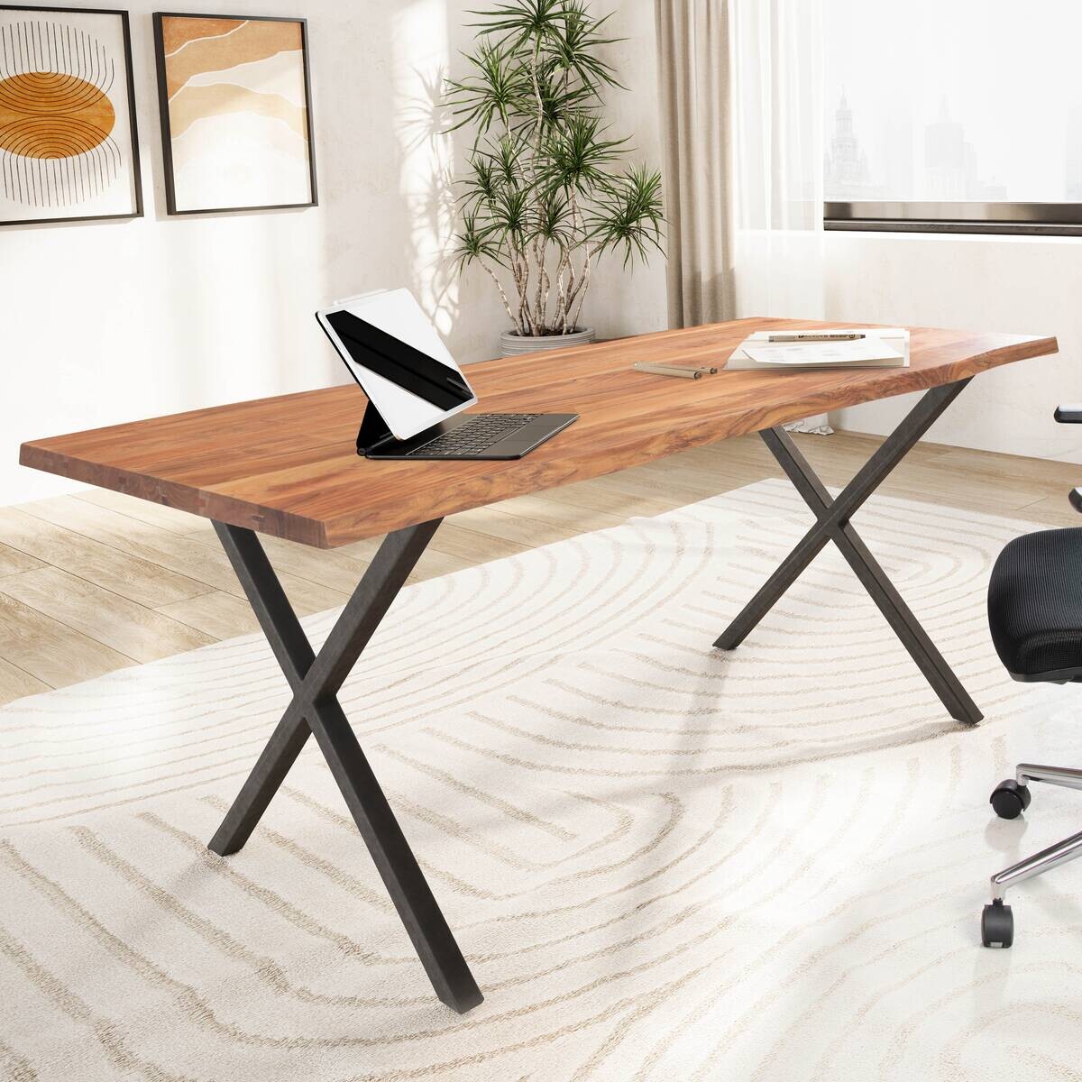 Schreibtisch B/H/T: ca. 180x76x90 cm