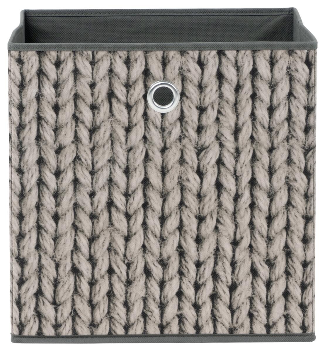Motivbox Wolle anthrazit B/H/T: ca. 32x32x32 cm