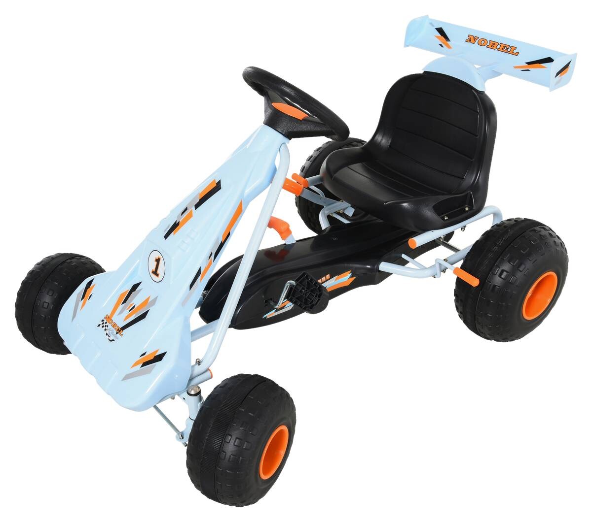 HOMCOM Kinder-Go-Kart hellblau B/H/L: ca. 66x59x97 cm