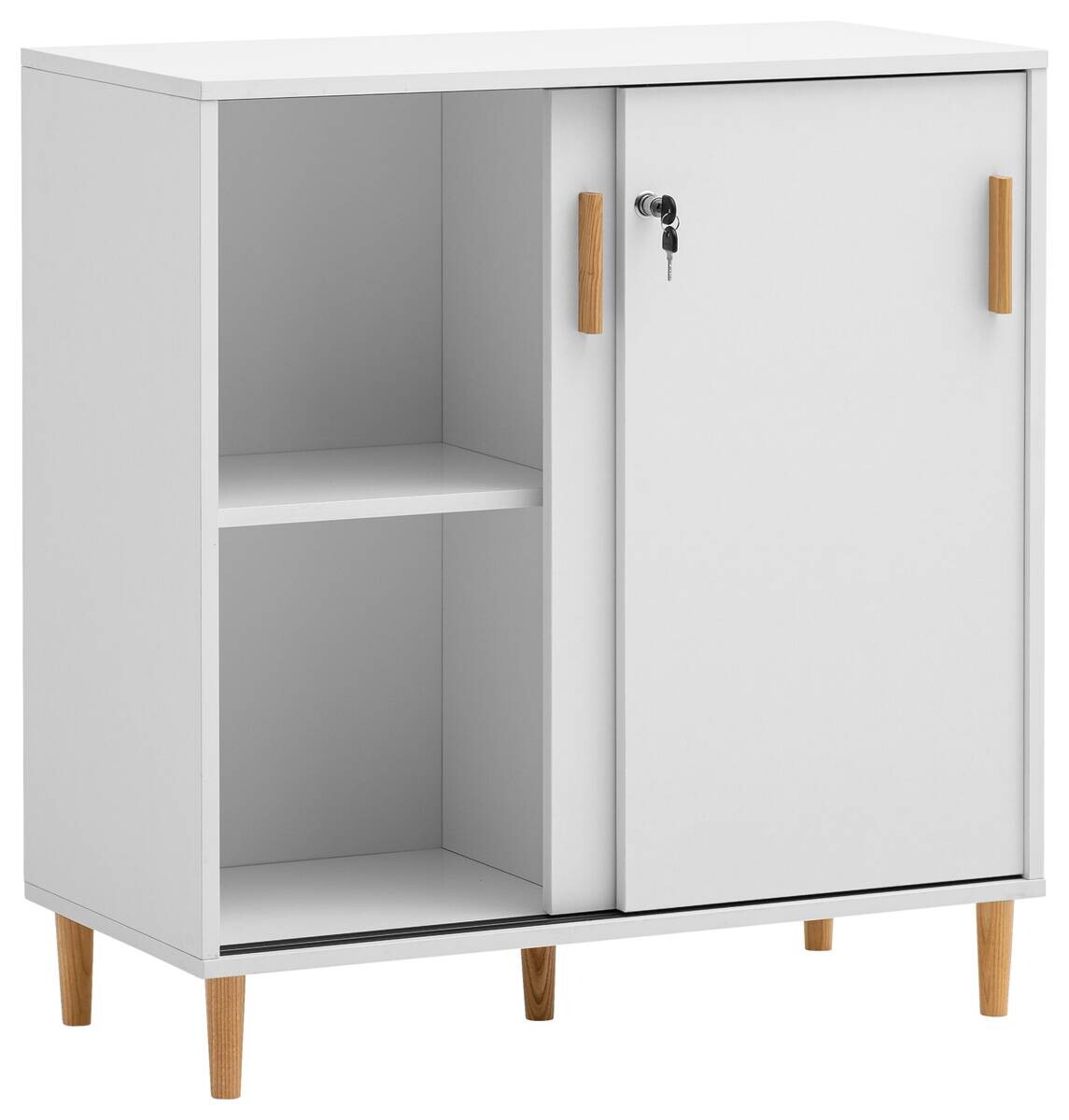 Schiebetürenschrank Torge weiß matt B/H/T: ca. 80,1x84,8x38,2 cm