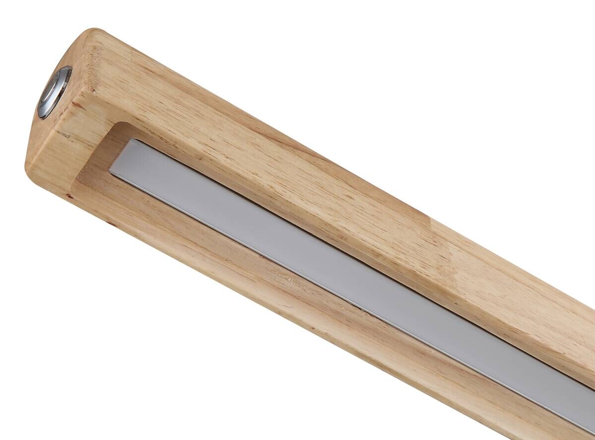 GLOBO LED-Pendelleuchte TERAO natur Holz B/H/T: ca. 6,5x140x1 cm 1 Brennstellen