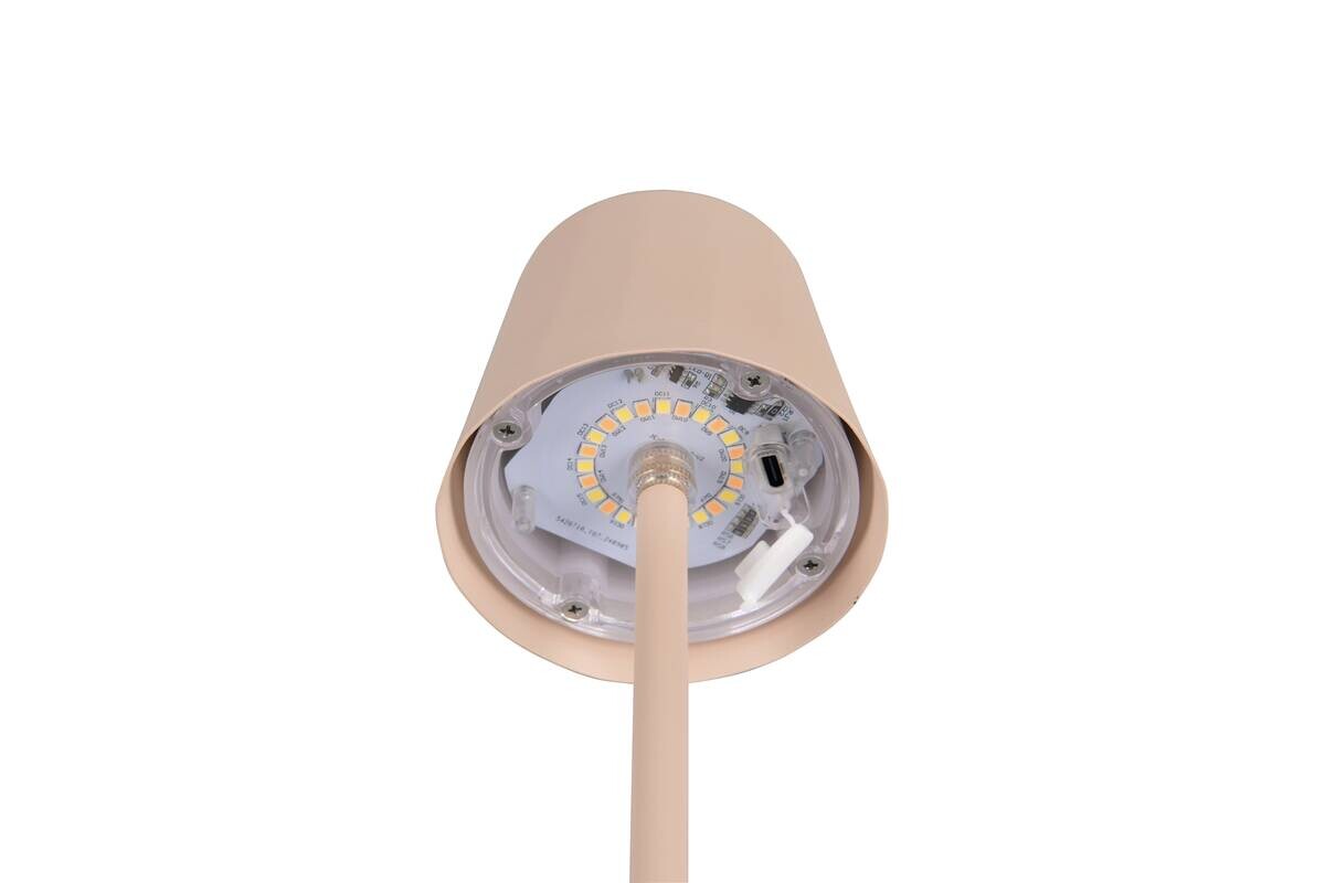 Reality LED Tischleuchte DIAZ sand Metall H: ca. 21 cm 1 Brennstellen