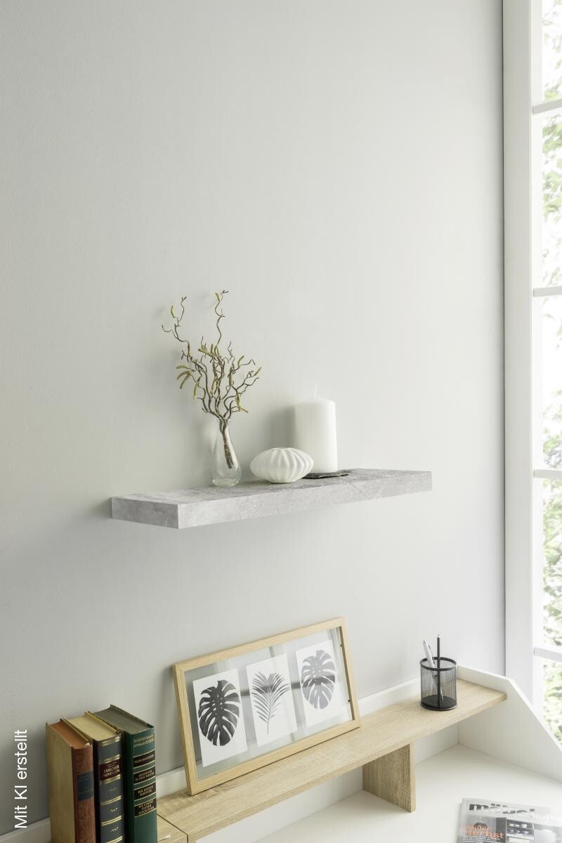 Wandboard Shelvy 60 Beton Optik B/H/T: ca. 60x4x24 cm