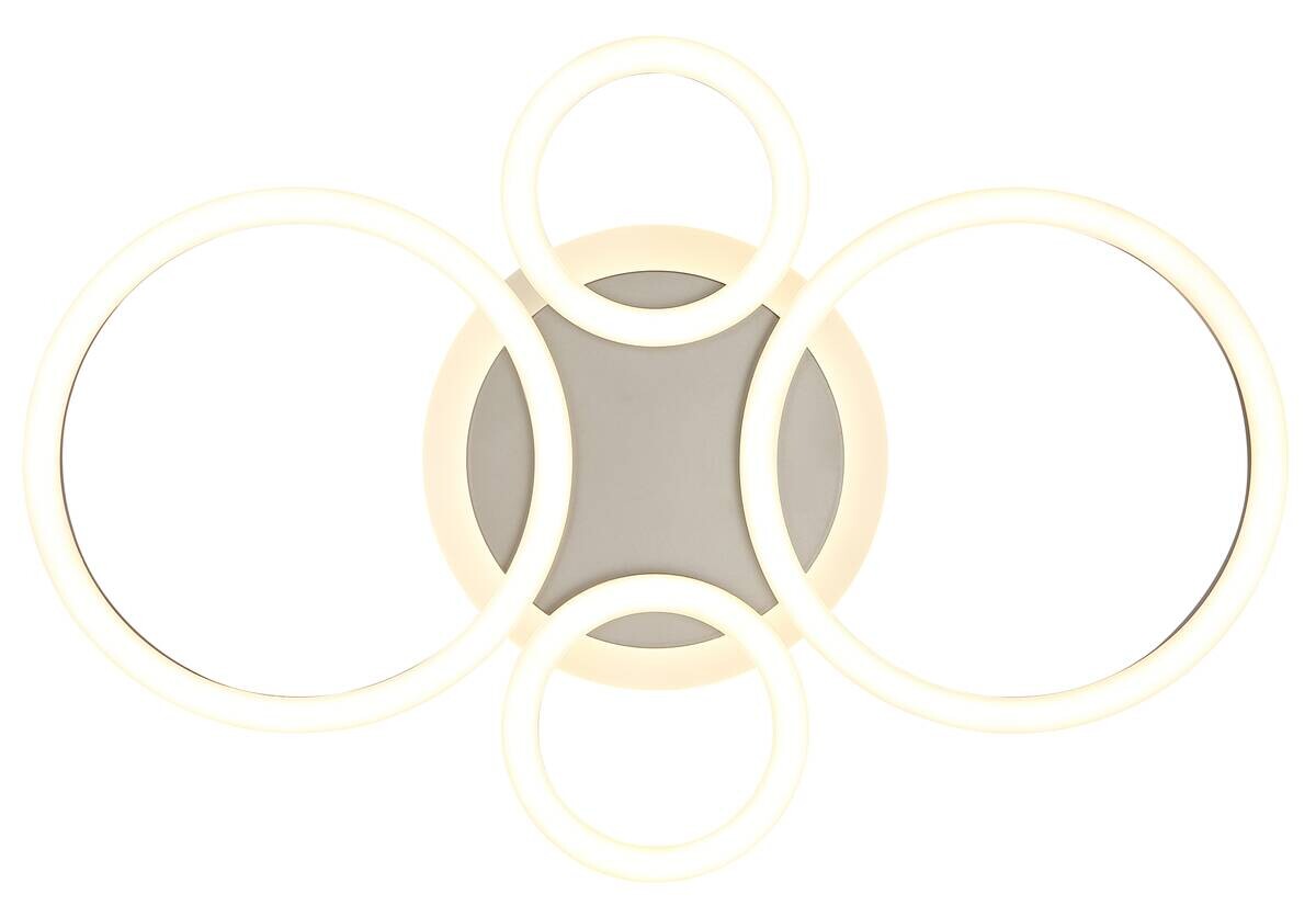 GLOBO LED-Deckenleuchte champagner kaffee Metall Kunststoff B/H/L: ca. 35,5x6,1x53 cm 1 Brennstellen