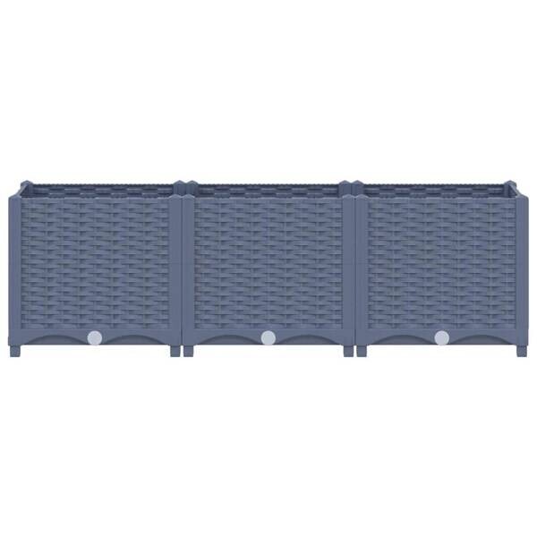 Hochbeet grau Polypropylen B/H/L: ca. 40x38x120 cm