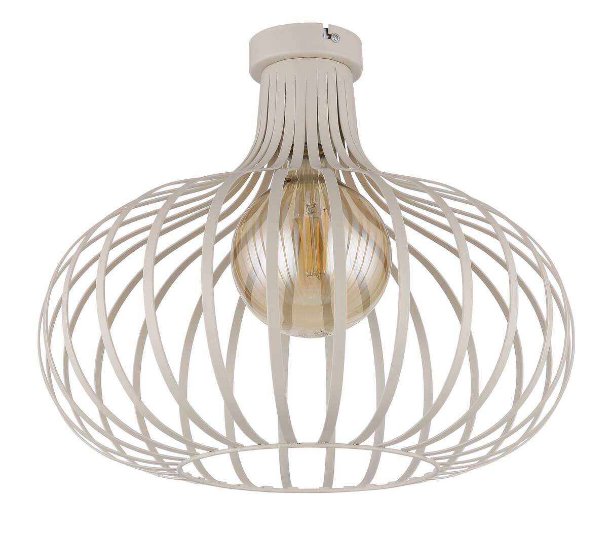GLOBO Deckenleuchte MATEO 63370119 creme sand Metall H/D: ca. 35x40 cm E27 1 Brennstellen