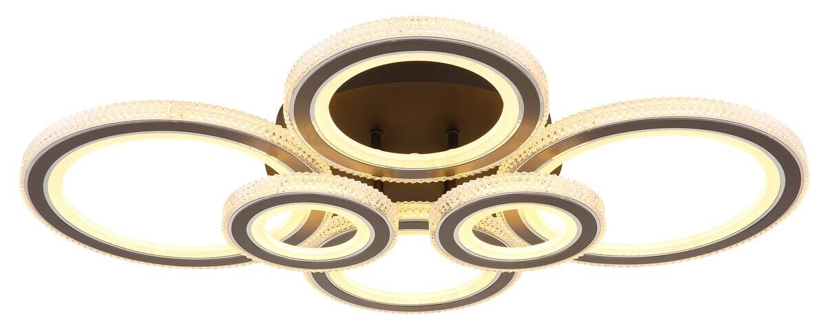 GLOBO LED-Deckenleuchte Kora schwarz Metall Kunststoff Acryl B/H/L: ca. 56x12x78 cm