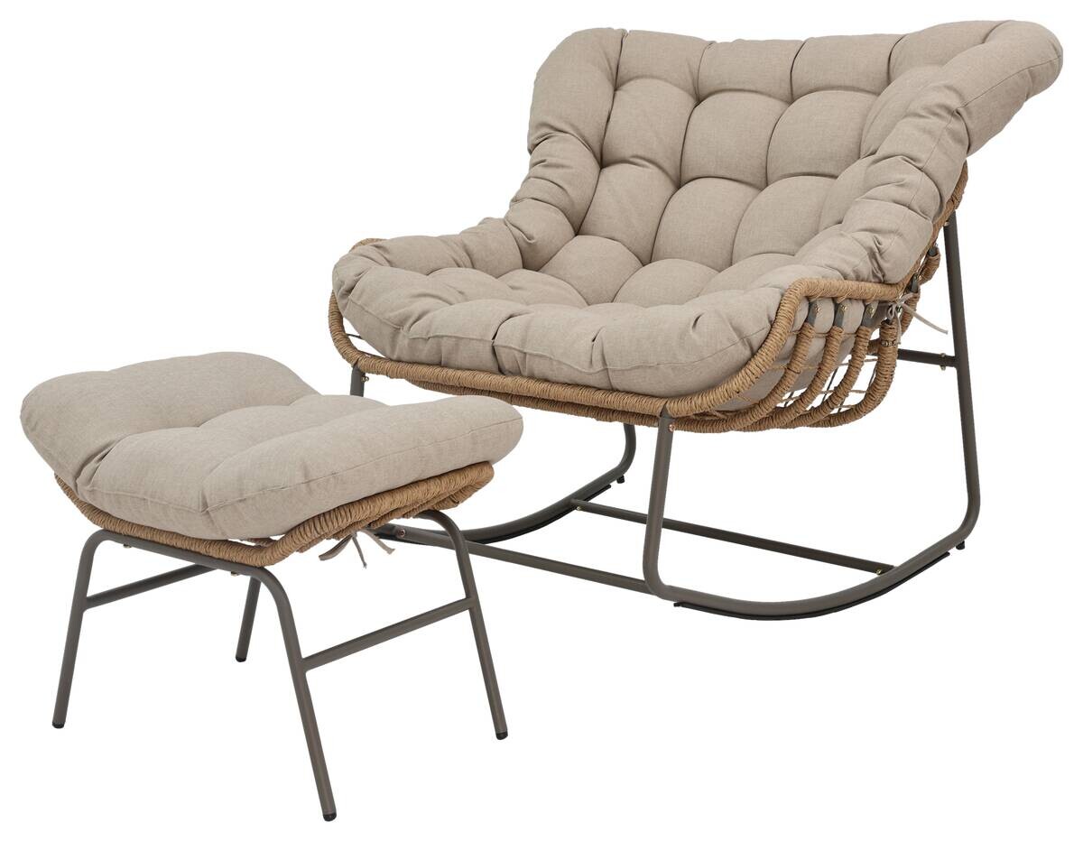 POCOline Gartenstuhl braun Stahl B/H/L: ca. 103x85x97 cm