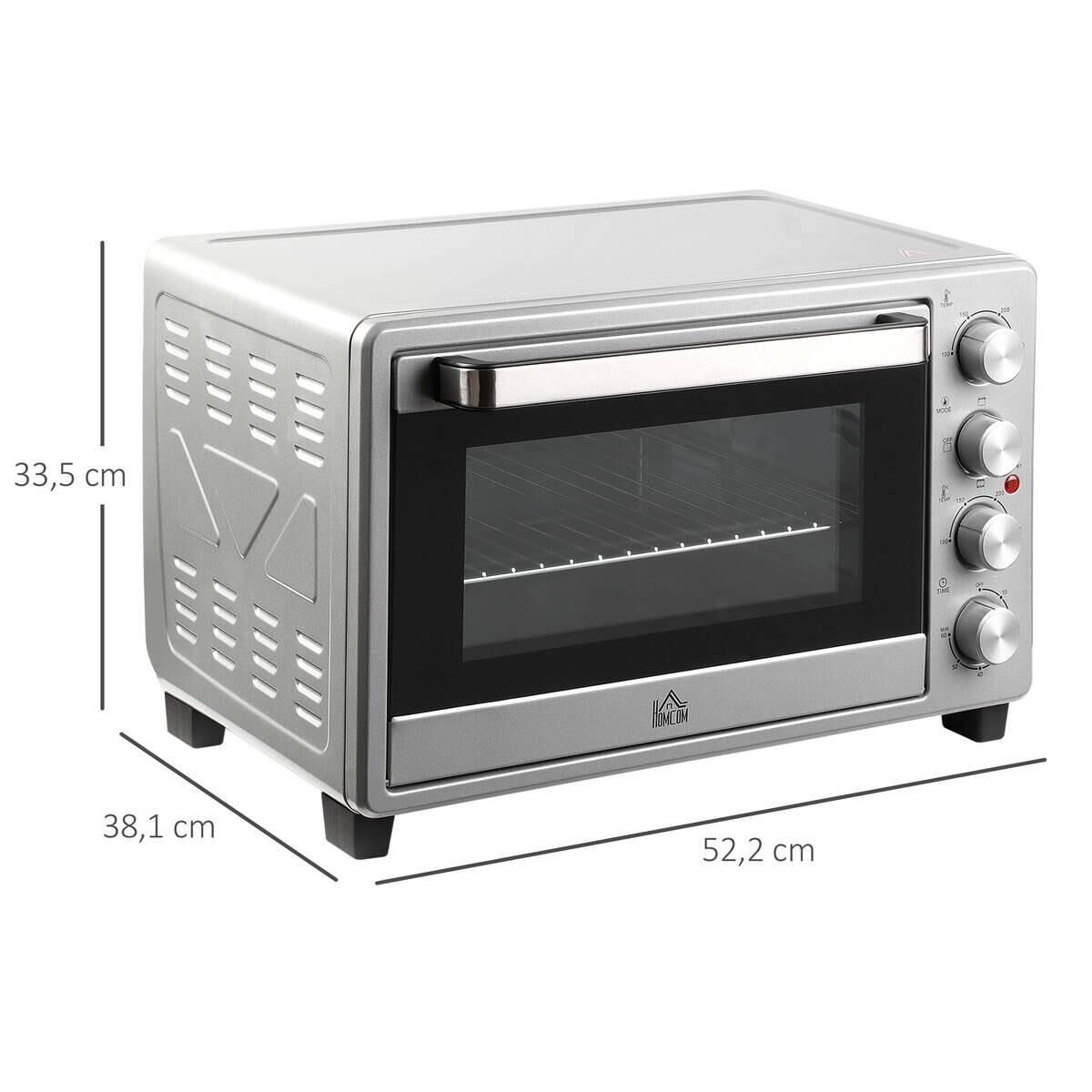 HOMCOM Küchengerät 800-087SR silber Polypropylen B/H/L: ca. 38,1x52,2x33,5 cm