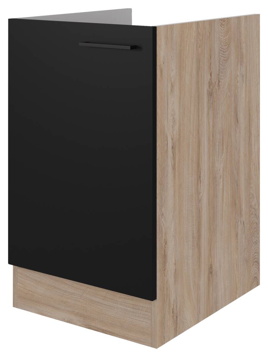 Spülenschrank Capri schwarz matt B/H/T: ca. 50x82x57 cm