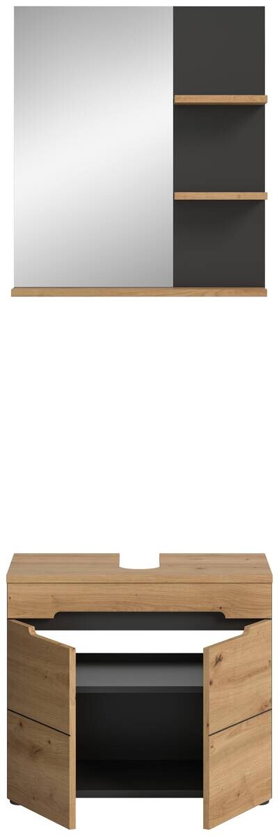 Badezimmer-Set Canu Basalt Eiche Artisan Nachbildung B/H/T: ca. 63x193x34 cm