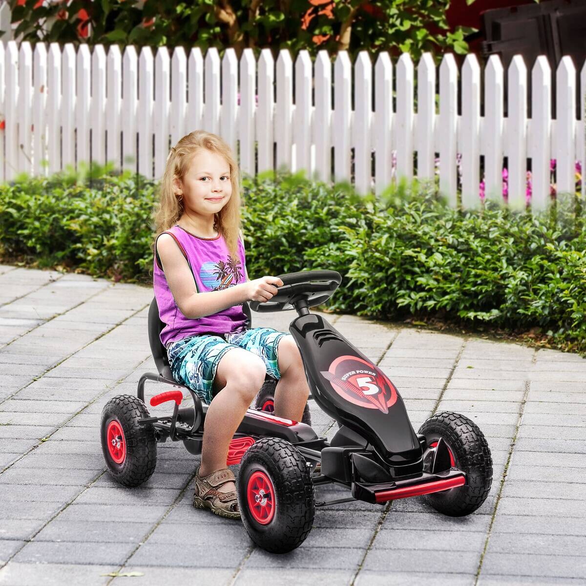HOMCOM Kinder-Fahrzeug rot B/H/L: ca. 58x121x61 cm