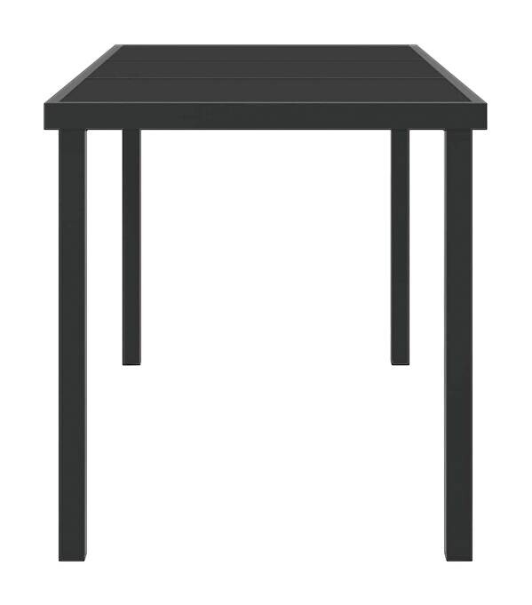 vidaXL Gartentisch schwarz Metall B/H/L: ca. 70x73x140 cm