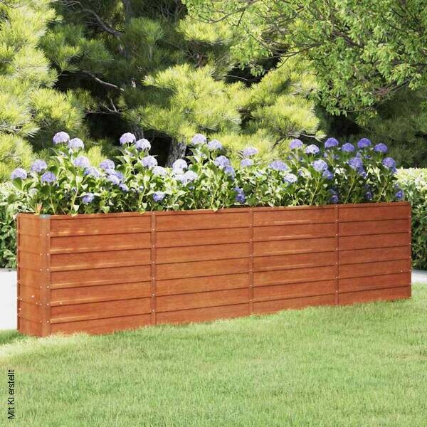 Hochbeet braun Stahl B/H/L: ca. 77x320x40 cm