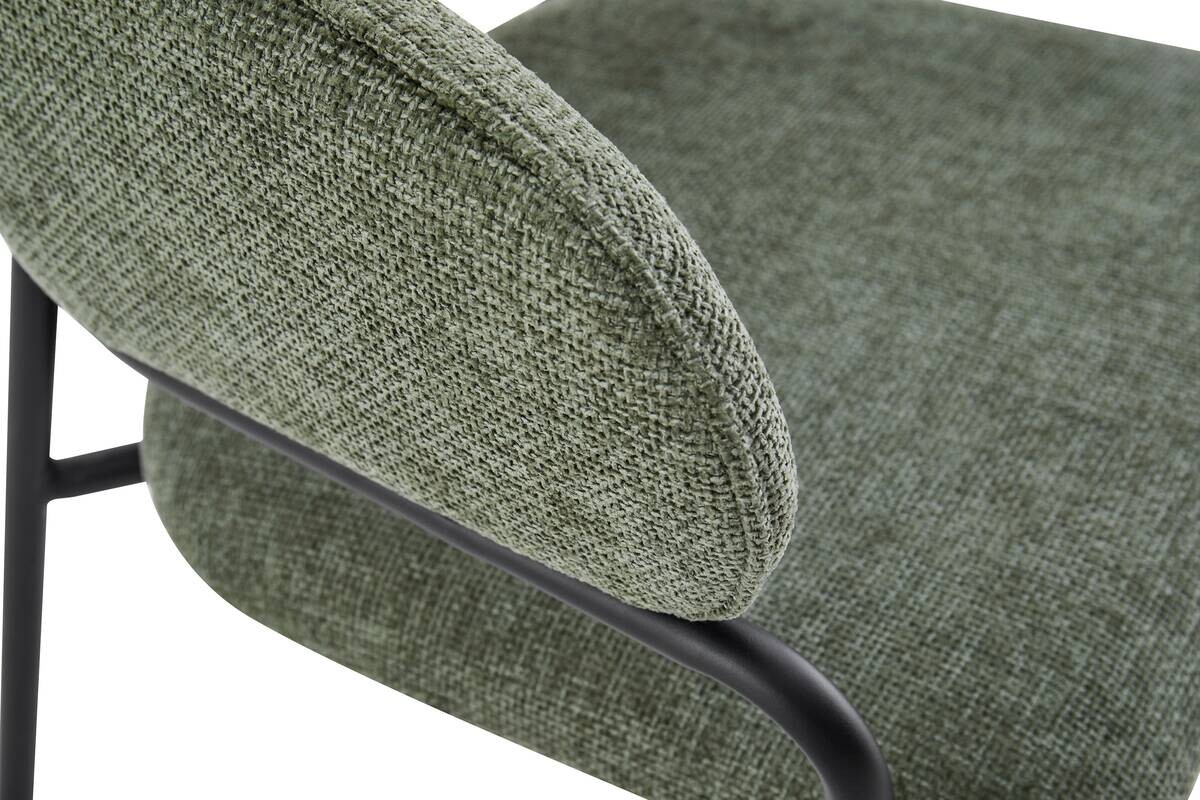 Stuhl CURVE, 2er-Set grün Stoff B/H/T: ca. 60x86x58 cm