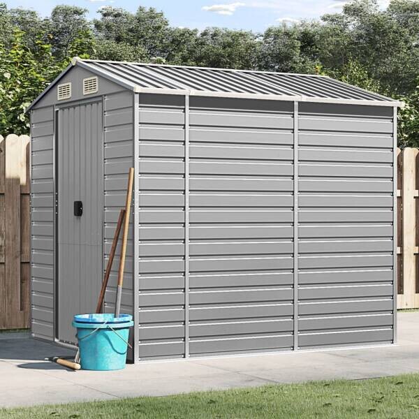 vidaXL Gartenhaus grau B/H/T: ca. 191x198x215 cm
