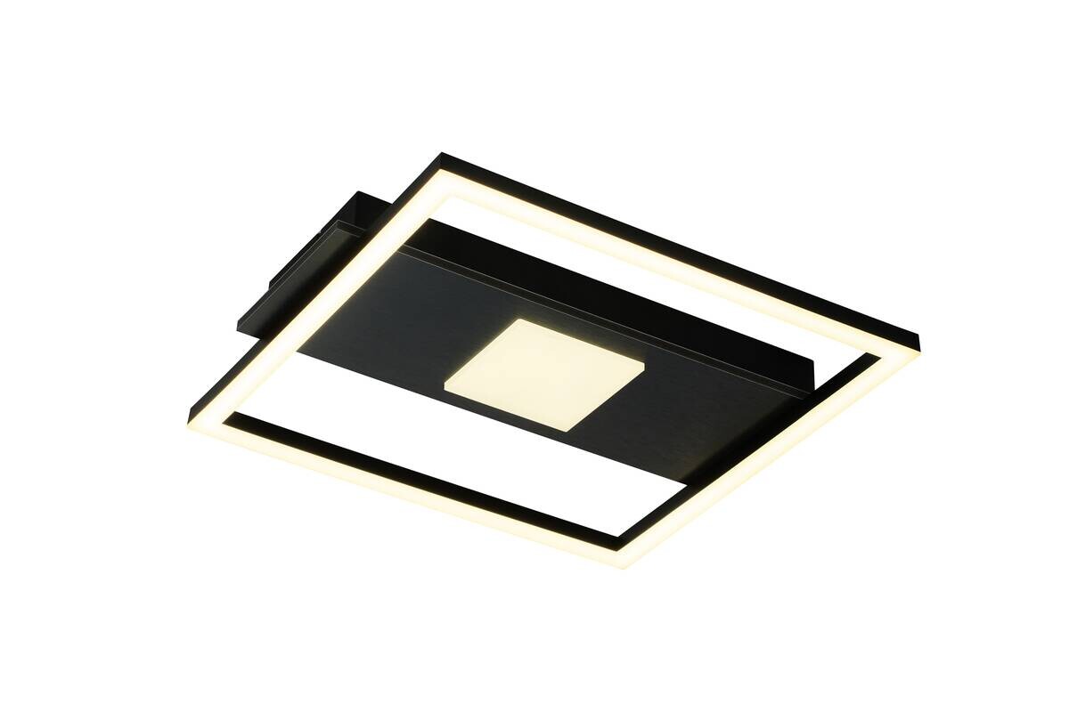 POCOline LED-Deckenleuchte Quadra schwarz B/H/L: ca. 33x6x36 cm