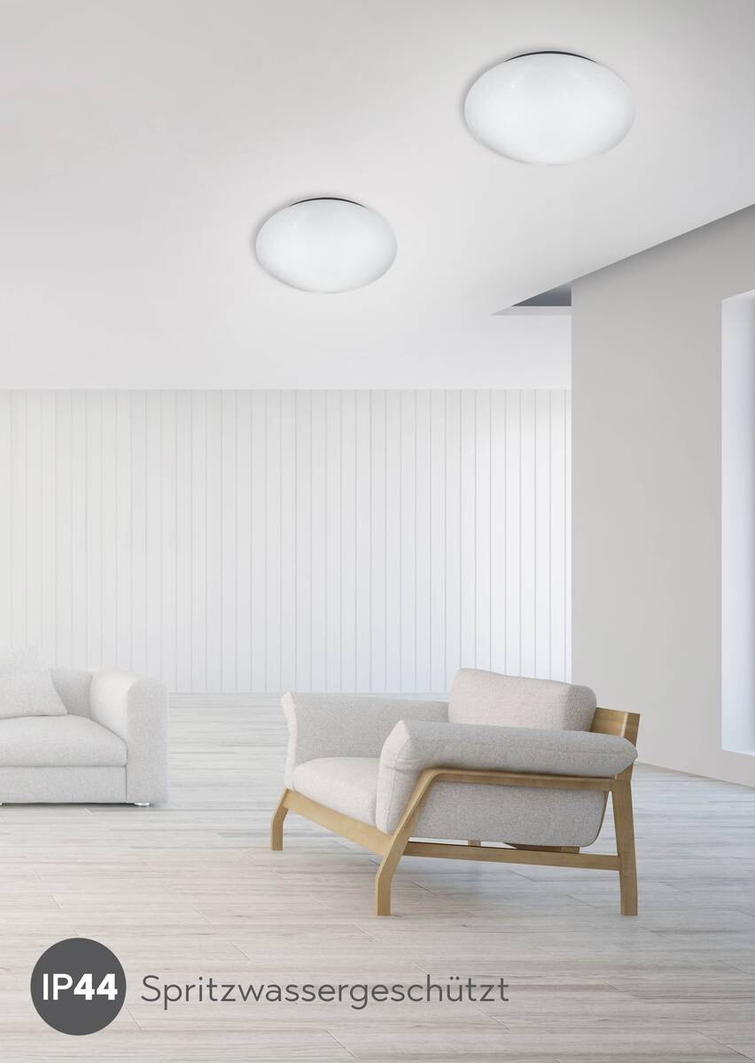 Reality Deckenleuchte Putz weiß Kunststoff H/D: ca. 9x27 cm