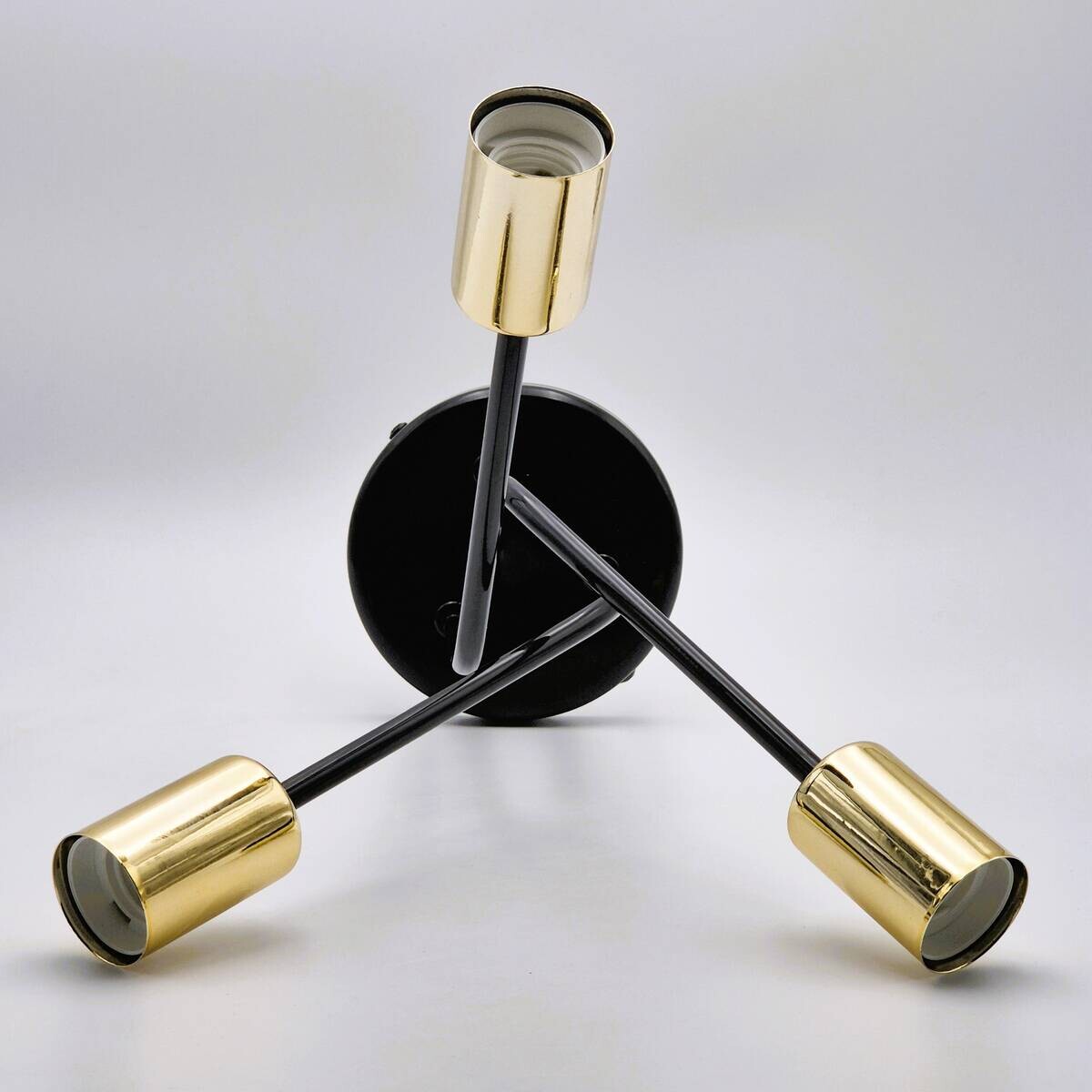 Lamkur Deckenleuchte gold Stahl B/H/L: ca. 33x34x33 cm E27 3 Brennstellen