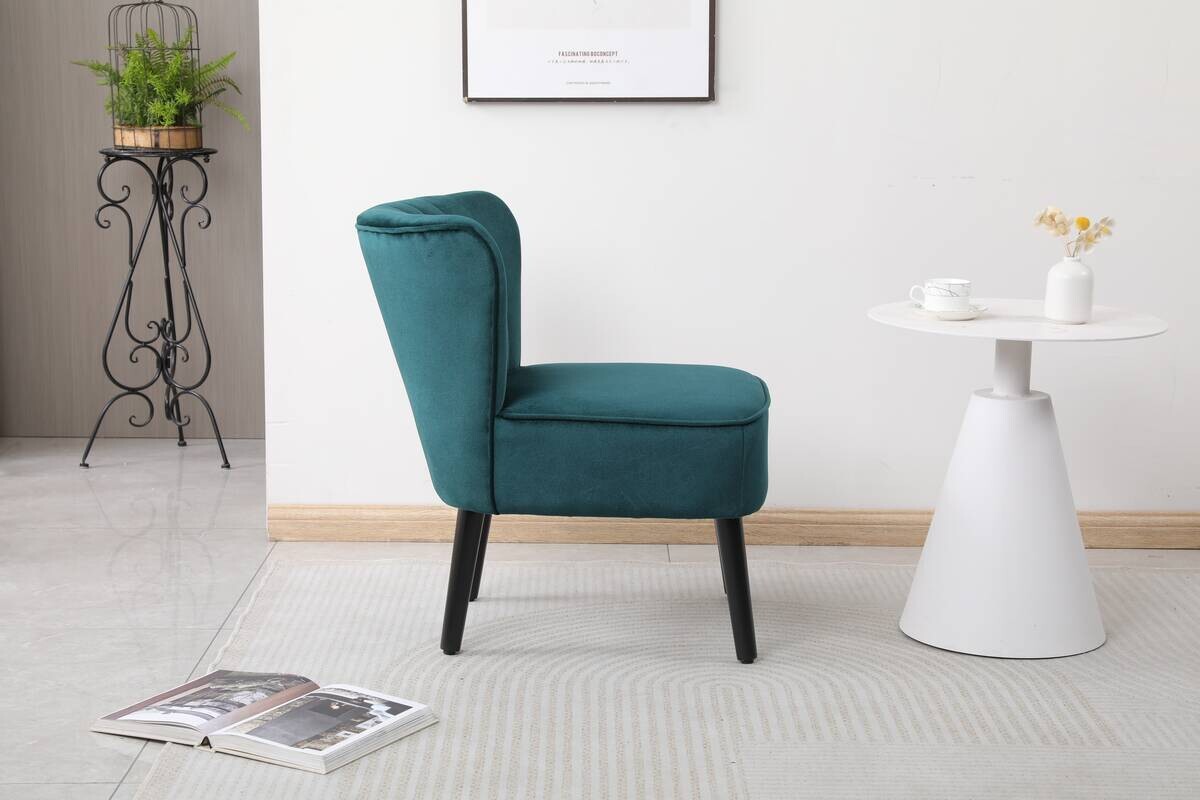 Sessel Emily grün Microfaser B/H/T: ca. 57x76x72 cm