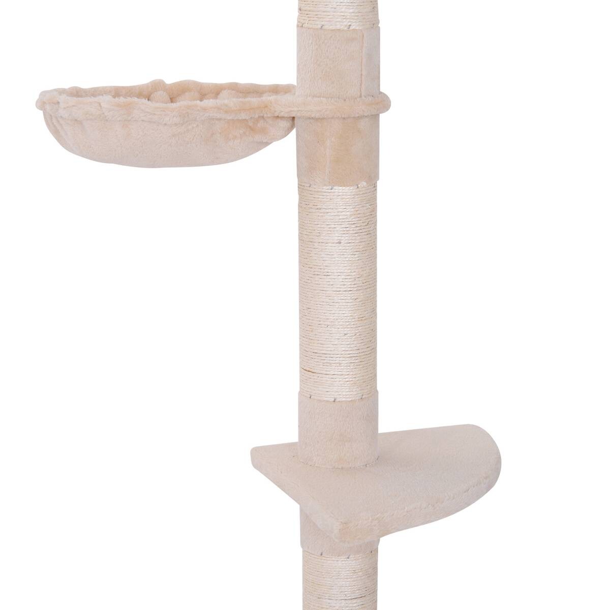 PawHut Kratzbaum beige Spanplatte B/H/L: ca. 34x260x40 cm