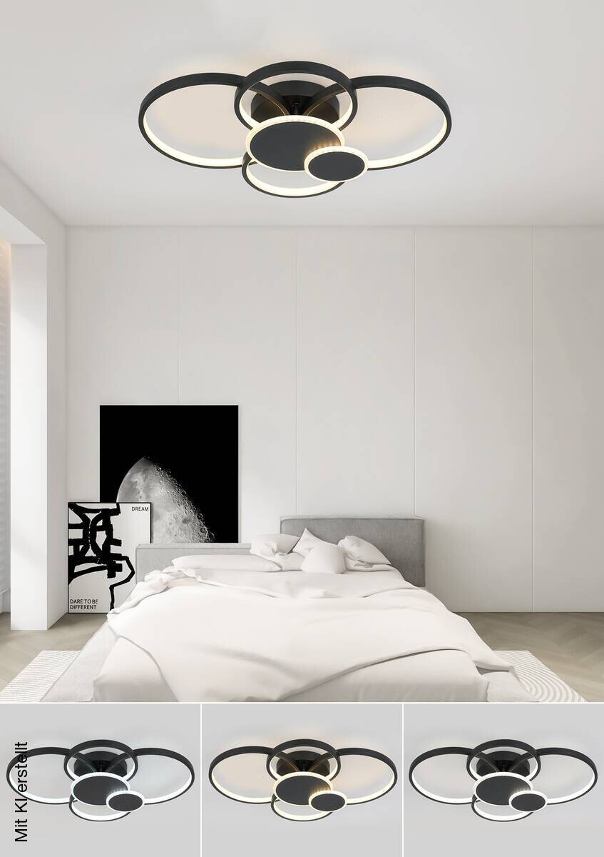 Nolo LED-Deckenleuchte Ring B/H/L: ca. 65x10x46 cm