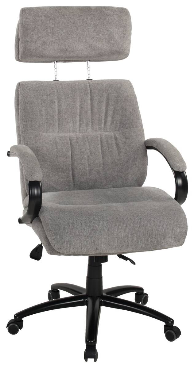 Chefsessel Gale grau schwarz Webstoff Metall