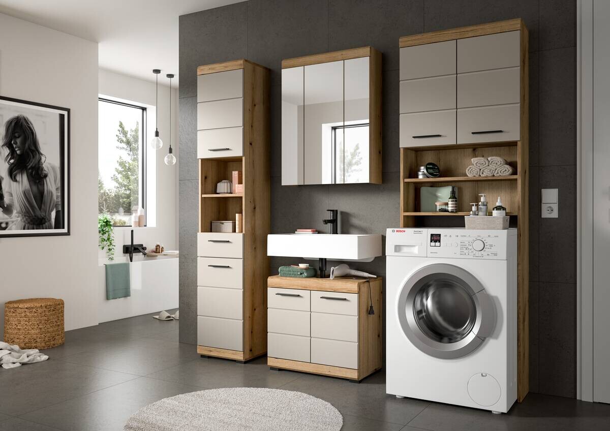 Badezimmer-Set Scout Evoke Oak Nachbildung Kaschmirgrau Nachbildung B/H/T: ca. 190x191x34 cm