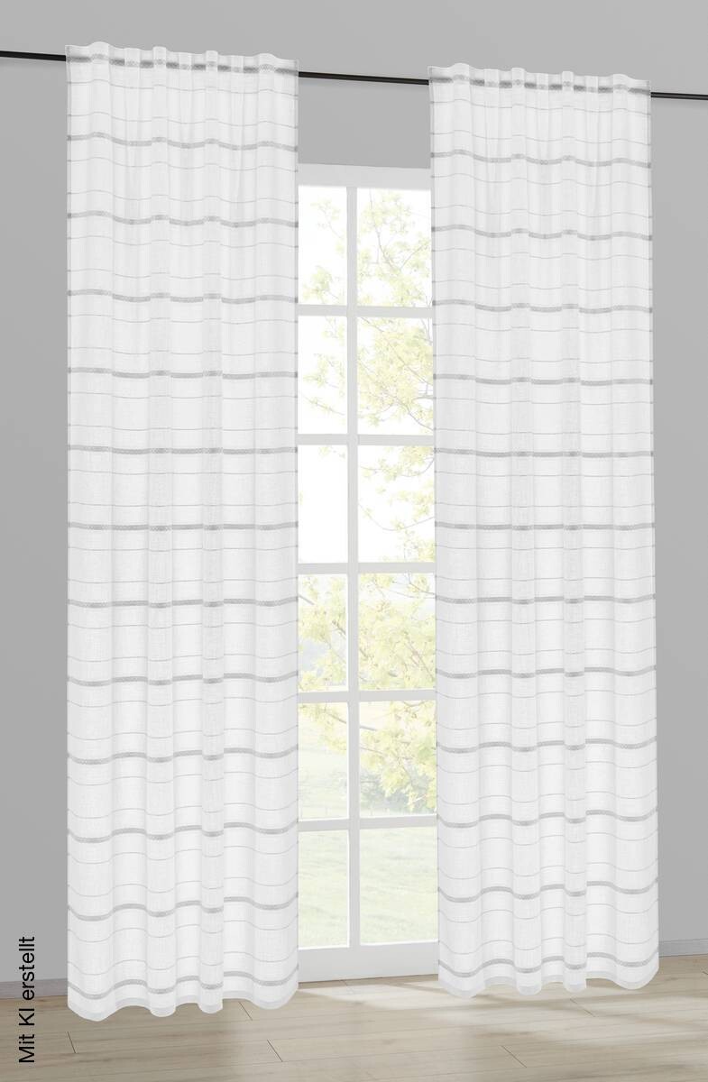 POCOline Kombivorhang Mascha silber B/L: ca. 140x245 cm
