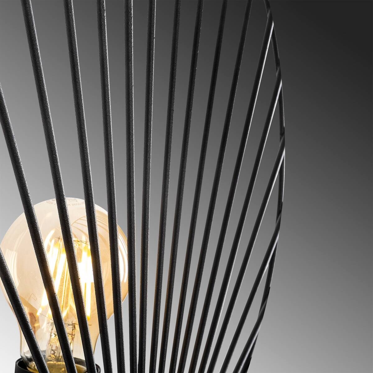 Opviq Wandleuchte Byisoo schwarz Metall B/H/T/L/D: ca. 12x30x12x30x30 cm E27 1 Brennstellen