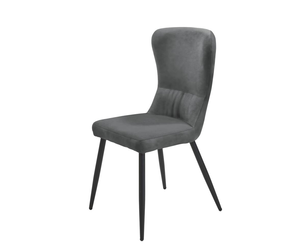 Stuhl Kate grau Samt B/H/T: ca. 60x94,5x51,5 cm