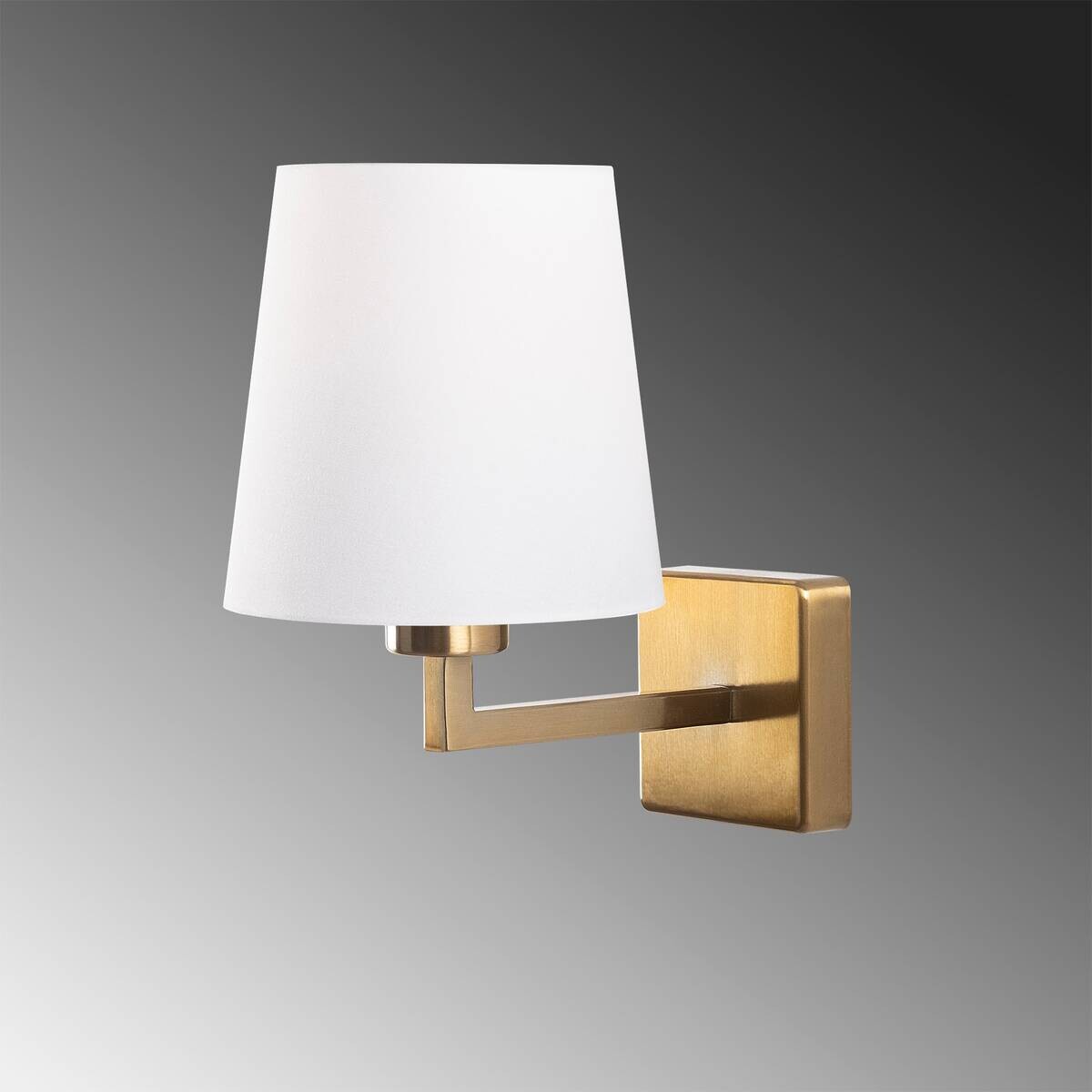 Opviq Wandleuchte Profil weiß gold Metall Stoff B/H/T/L/D: ca. 24x30x24x18x18 cm E27 1 Brennstellen
