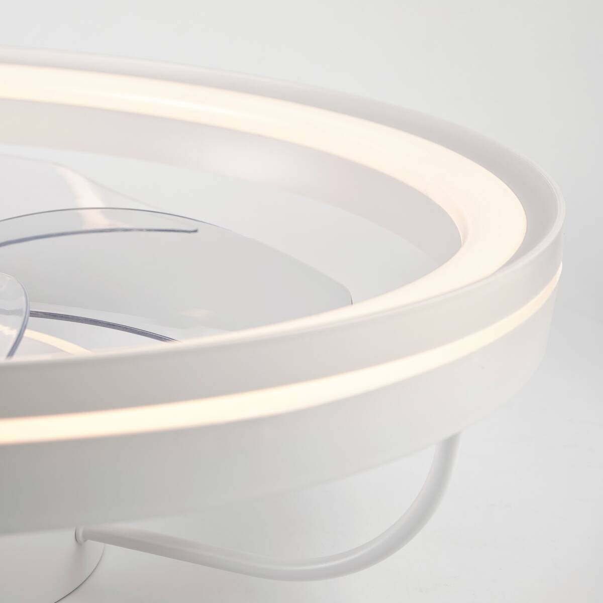 Lamkur LED-Deckenventilator Falco weiß H/L: ca. 17x50 cm 4 Brennstellen